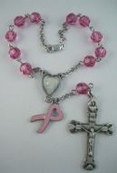 Breast Cancer Awareness Auto Rosary Kit 