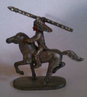 Native on Horse with Spear #PP1137